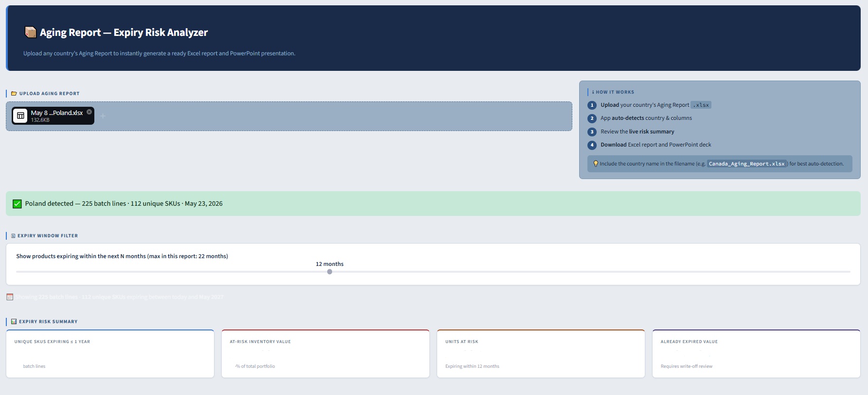 Automated Logistics Documentation Engine — interface screenshot